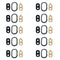 Pour Galaxy J4, J400F/DS, J400G/DS Lunette de caméra arrière 10 pièces avec couvercle d'objectif et adhésif (noir)